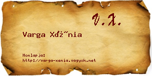 Varga Xénia névjegykártya